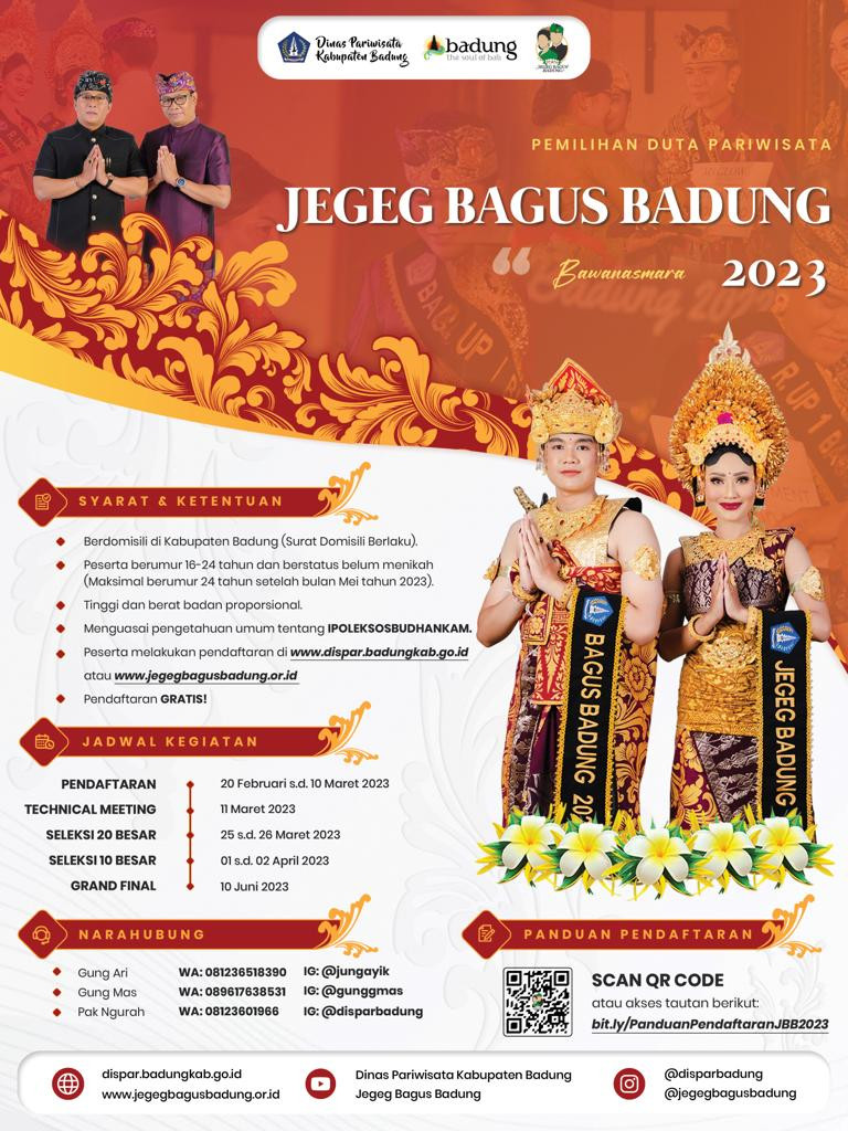 Pemilihan Duta Pariwisata Jegeg Bagus Badung 2023. 